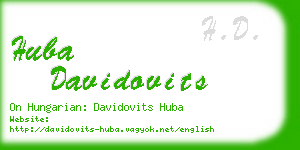 huba davidovits business card